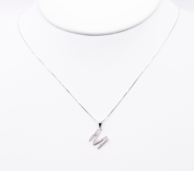 Catenina Lucciole Iniziali in Oro Bianco