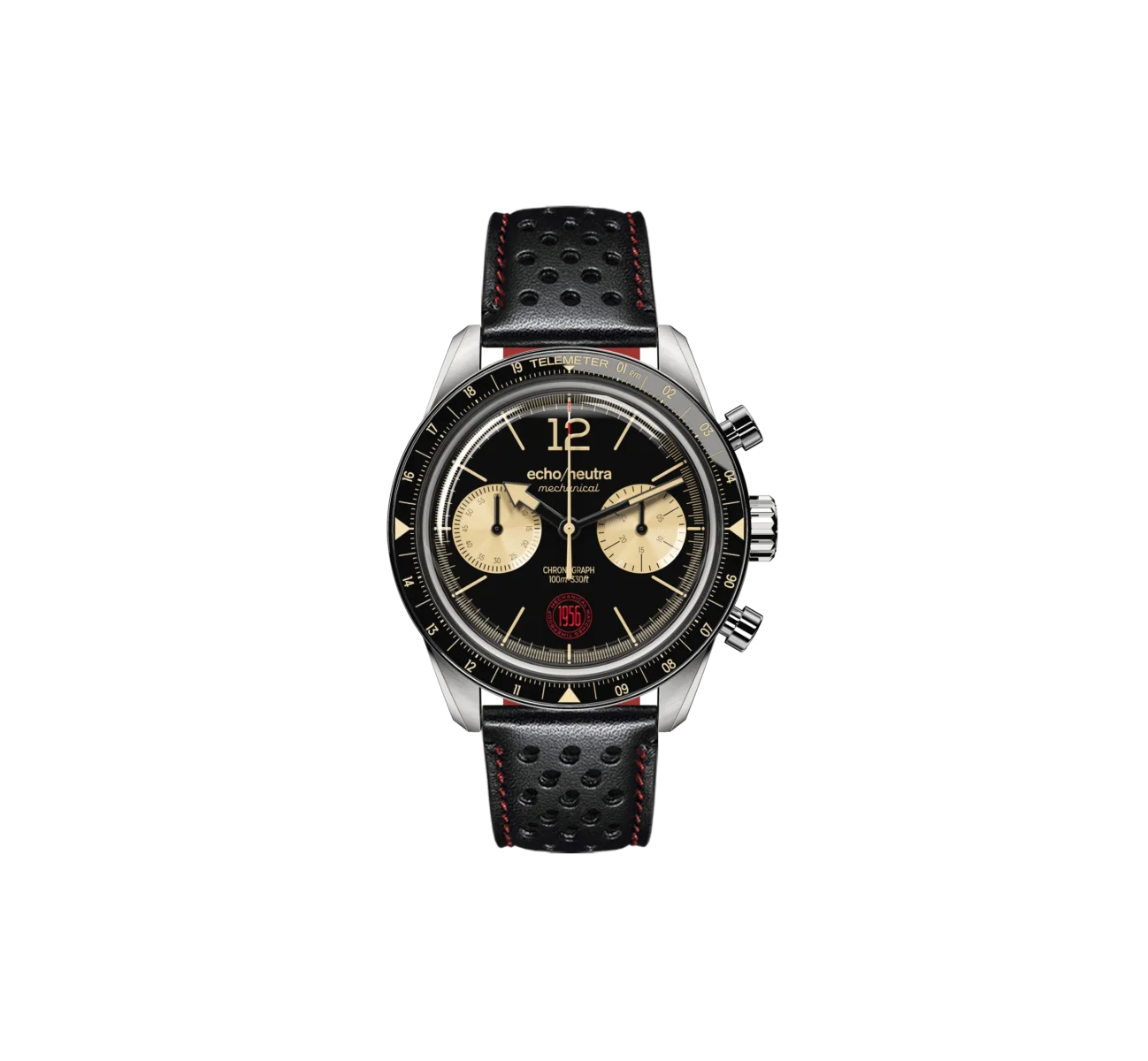 Echo/Neutra 1956 Cronografo Nero Bracciale Acciaio - immagine 5