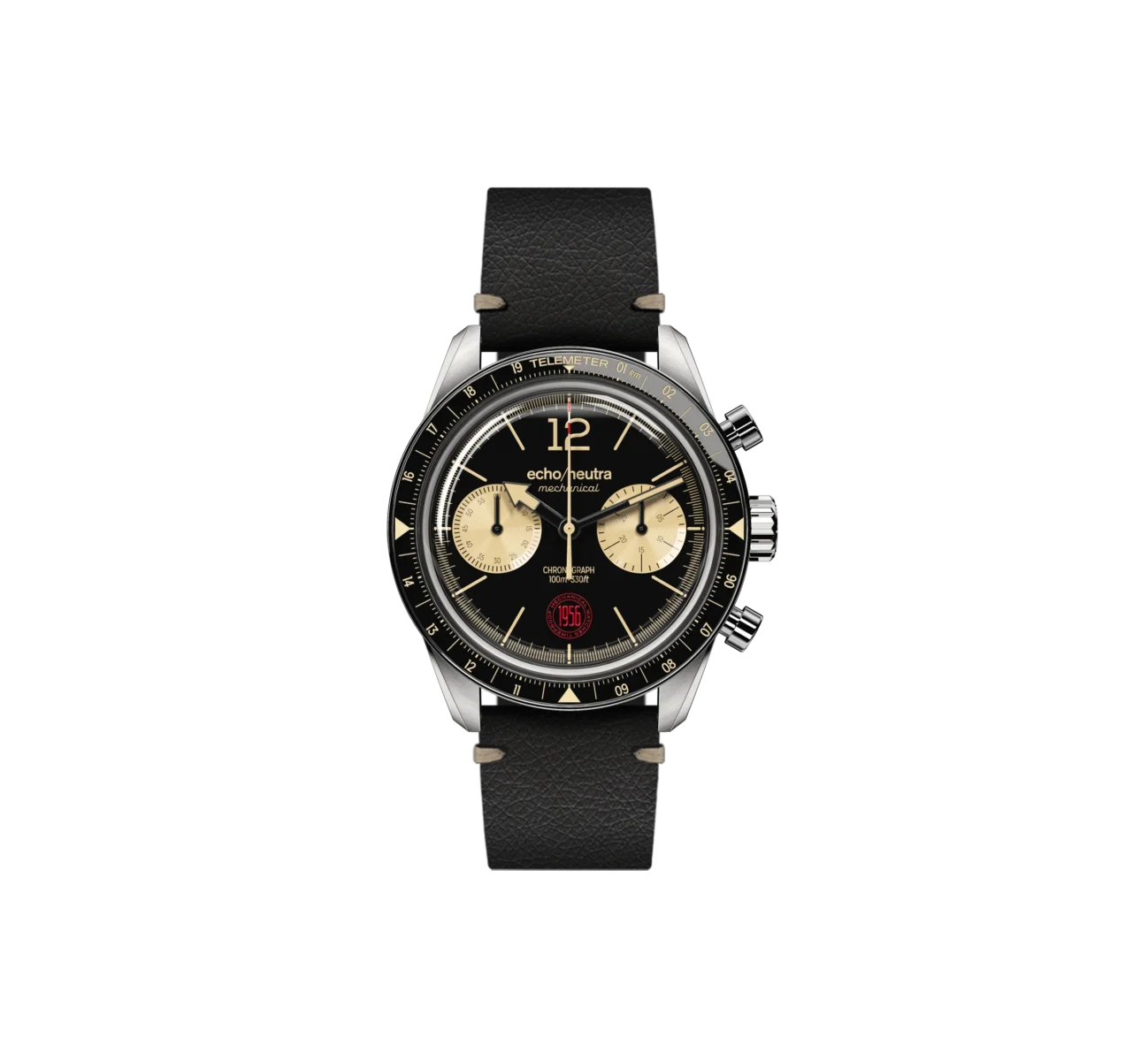 Echo/Neutra 1956 Cronografo Nero Bracciale Acciaio - immagine 6