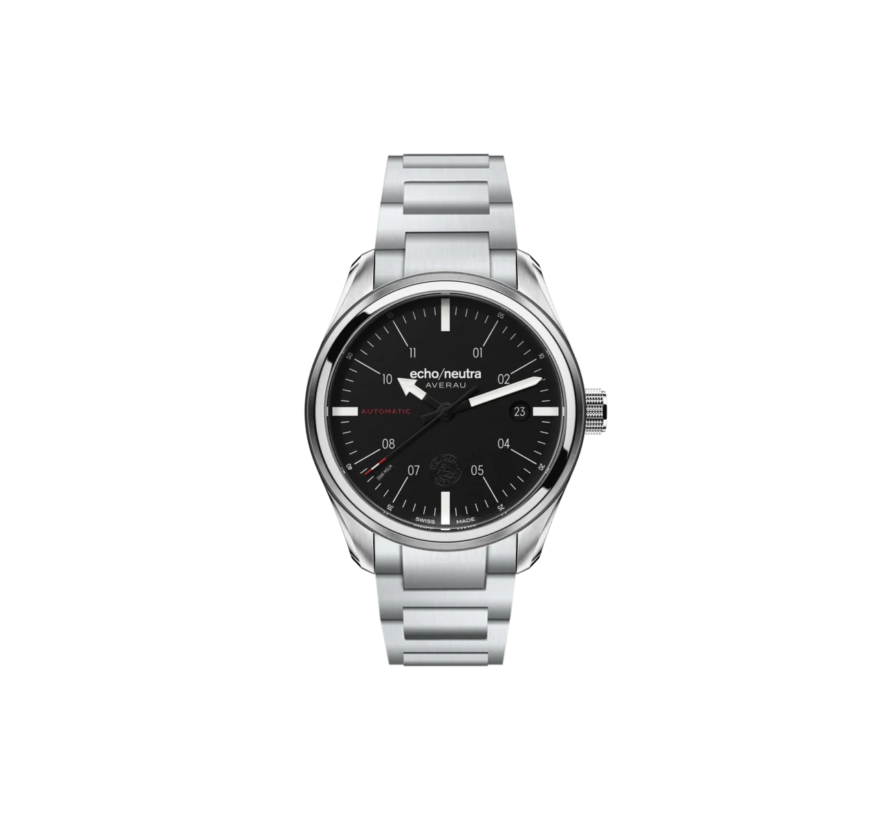 Echo/Neutra Averau 39 3H Nero Bracciale Acciaio