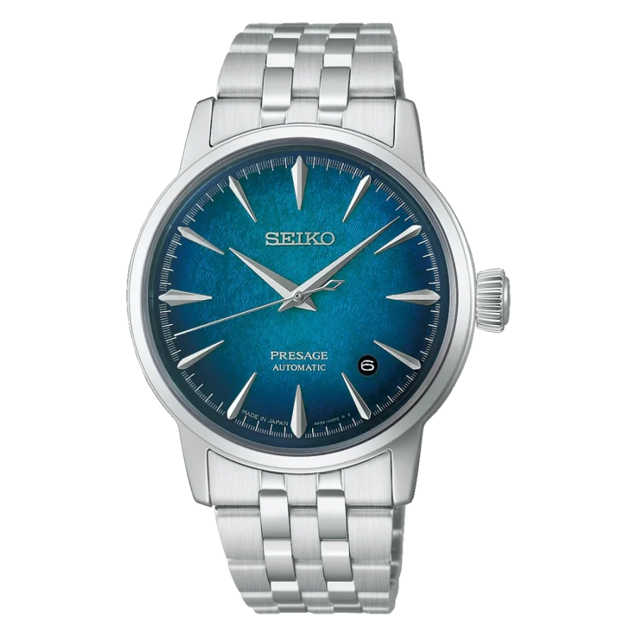 Seiko Presage HCB001J1 Cocktail Time orologio azzurro acciaio